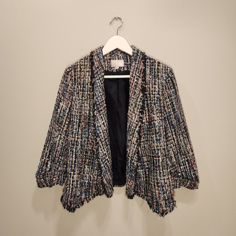Alberto Makali Blazer Classic Retro MultiColor Tweed Office Casual - Size L